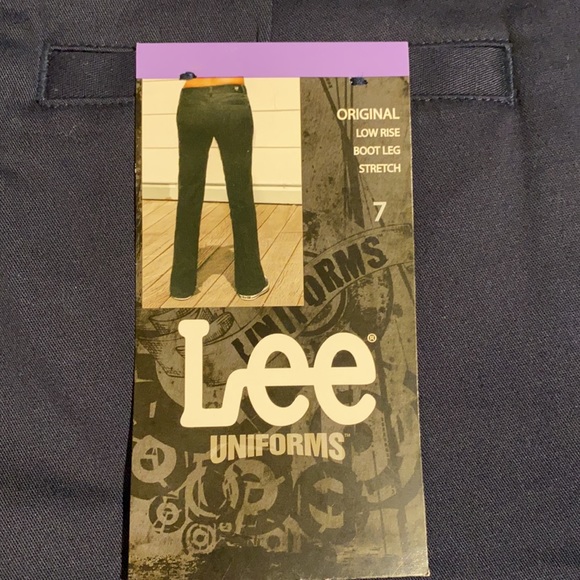Lee Uniforms SZ 7 Juniors Low Rise Bootcut Navy Pants New D23 - Picture 5 of 13